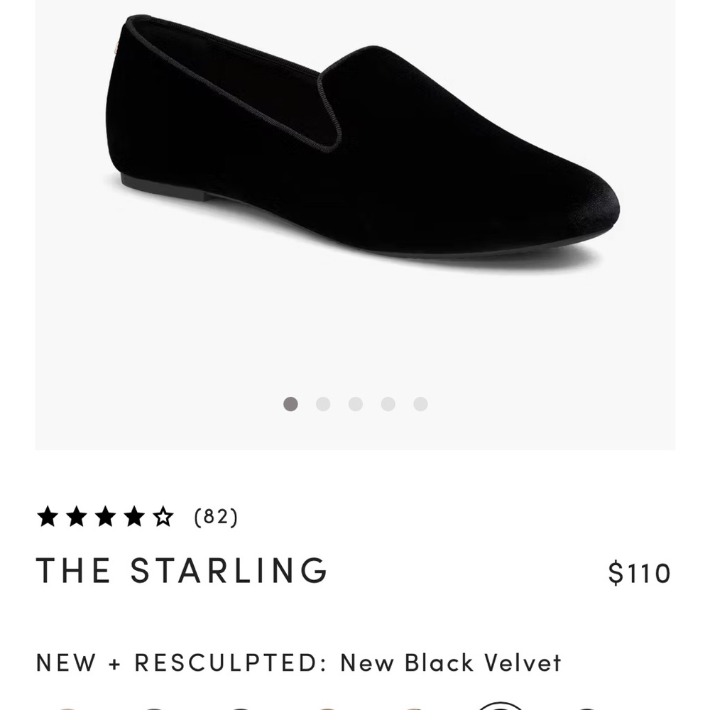 Birdies “starling” Black Velvet Loafers